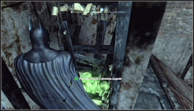 Turn on the Detective Mode thanks to which you should note that the wooden obstacle can be destroyed with the Explosive Gel #1 - Batman trophies (17-25) | Industrial District - Industrial District - Batman: Arkham City Game Guide