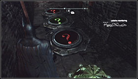 After reaching the destination you should note that the Trophy is in a cage #1 and there are three pressure plates around it - Batman trophies (26-37) | Industrial District - Industrial District - Batman: Arkham City Game Guide