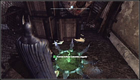 Turn left and use the Explosive Gel to bring down the wall #1 - Batman trophies (26-37) | Industrial District - Industrial District - Batman: Arkham City Game Guide