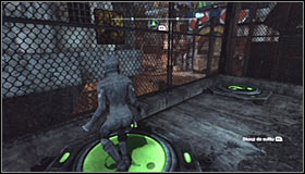 Move along the ceiling and stop above the second pressure plate #1 - Catwoman trophies | Industrial District - Industrial District - Batman: Arkham City Game Guide