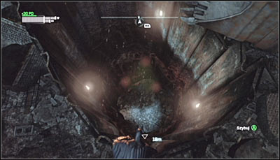 The eastern entrance is in the Industrial District and its a large hole into which you can jump (screen above) - Location info & maps | Subway - Subway - Batman: Arkham City Game Guide