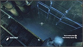 Start off on the lower platform in the waterfalls room #1 - Batman trophies (01-11) | Subway - Subway - Batman: Arkham City Game Guide