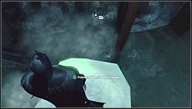 Stand on the wooden footbridge beside the flooded part of the tunnel, equip the Freeze Blast and create an ice float directly beneath yourself #1 - Batman trophies (12-26) | Subway - Subway - Batman: Arkham City Game Guide