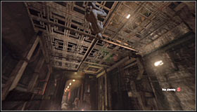 After reaching the area marked as the Trophy location, look up #1 and use the Ceiling Climb skill by pressing RB to stick onto the metal construction #2 - Catwoman trophies | Subway - Subway - Batman: Arkham City Game Guide