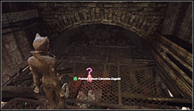 Head west, reaching the area where you will be able to climb onto the upper ledge by pressing A #1 - Catwoman trophies | Subway - Subway - Batman: Arkham City Game Guide