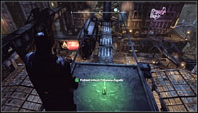 Examine the pillars north of the Museum, reaching it with the help of the Grapnel Gun #1 - Batman trophies (01-09) | Bowery - Bowery - Batman: Arkham City Game Guide