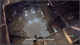 After reaching the Arkham City Processing Center, use the Electrical Charge to open the nearby door #1 - Batman trophies (01-09) | Bowery - Bowery - Batman: Arkham City Game Guide