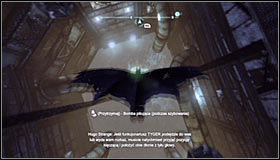 Now equip the Freeze Blast and shoot it at the water to create an ice float #1 - Batman trophies (01-09) | Bowery - Bowery - Batman: Arkham City Game Guide