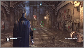 Shoot a line and right after starting the ride hold down the left trigger to slow down - Batman trophies (01-09) | Bowery - Bowery - Batman: Arkham City Game Guide