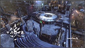 The Trophy can be found on the roof which is guarded by armed enemies, i - Batman trophies (10-21) | Bowery - Bowery - Batman: Arkham City Game Guide