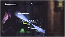 After reaching the area where the Trophy is hidden, equip the Cryptographic Sequencer and use it on the right control panel #1 - Batman trophies (10-21) | Bowery - Bowery - Batman: Arkham City Game Guide