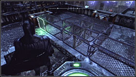 Aim at the left magnet and make the sphere move towards you #1 - Batman trophies (22-30) | Bowery - Bowery - Batman: Arkham City Game Guide