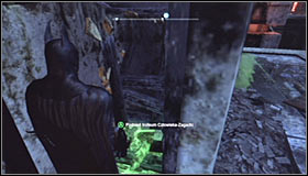 Turn on the Detective Mode, thanks to which you will note that the wooden obstacle can be destroyed with the Explosive Gel #1 - Batman trophies (31-39) | Bowery - Bowery - Batman: Arkham City Game Guide