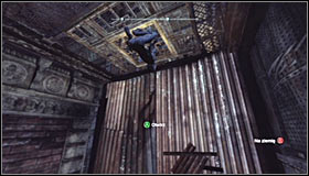 Look up #1 and use the Ceiling Climb ability by pressing RB to stick onto the steel construction - Catwoman trophies | Bowery - Bowery - Batman: Arkham City Game Guide