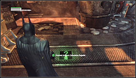 Use the magnet to move the car #1, therefore unlocking access to the Trophy #2 - Batman trophies (16-24) | Steel Mill - Steel Mill - Batman: Arkham City Game Guide