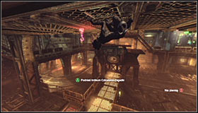 Take a look around for the Trophy which is attached to the balcony #1 - Catwoman trophies | Steel Mill - Steel Mill - Batman: Arkham City Game Guide