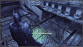 Patiently wait for Batman to reach the mentioned ledge #1 - Batman trophies (01-10) | Museum - Museum - Batman: Arkham City Game Guide