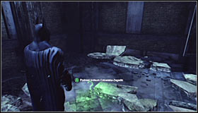 Note that you can now approach the wall on the right - which has been previously covered by the elevator #1 - and destroy it with the Explosive Gel - Batman trophies (01-10) | Museum - Museum - Batman: Arkham City Game Guide