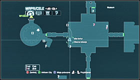 Start off by reaching the balcony north of the Trophy #1 #2 - Batman trophies (01-10) | Museum - Museum - Batman: Arkham City Game Guide