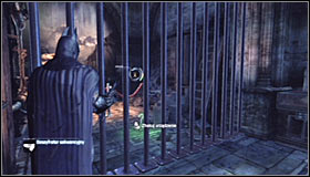Start off north of the objective, performing a slide underneath a partially opened gate #1 - Batman trophies (11-23) | Museum - Museum - Batman: Arkham City Game Guide