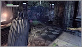 Stand in the middle part of the War Room and head north-west - Riddles | Museum - Museum - Batman: Arkham City Game Guide