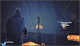 If you sail towards the spot marked by the game and turn on the Detective Mode, you should note an incomplete question mark #1 - Riddles | Museum - Museum - Batman: Arkham City Game Guide