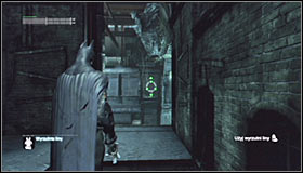 Start riding the line, but be ready for letting go at the proper moment, so that Batman perfectly land on the second plate #1 - Batman trophies (01-12) | Wonder City - Wonder City - Batman: Arkham City Game Guide