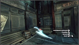 Turn around, equip the Remote Controlled Batarang and throw it #1, causing it to fly out of the secret passage - Batman trophies (13-25) | Wonder City - Wonder City - Batman: Arkham City Game Guide