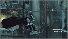 Get out of the room and head west, stopping after reaching the ledge #1 - Batman trophies (13-25) | Wonder City - Wonder City - Batman: Arkham City Game Guide