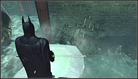 Upon getting hit by the Batarang, the Trophy will fall down into the water - Batman trophies (13-25) | Wonder City - Wonder City - Batman: Arkham City Game Guide