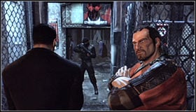 Wait for Bruce to get up and head toward and passage with a painted A letter #1 - Prologue | Main story - Main story - Batman: Arkham City Game Guide