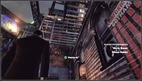 Ignore the Penguin for now and find the container that you can climb onto #1 - Climb to higher ground to contact Alfred | Main story - Main story - Batman: Arkham City Game Guide