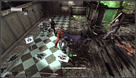 Some of the enemies will run away from this room, though you will still have to take care of those who stay #1 - Save Catwoman from Two-Face | Main story - Main story - Batman: Arkham City Game Guide