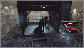 During the exploration of the industrial district, be sure to use the Grapnel Gun often, as the lower levels are patrolled by Jokers goons #1 - Track down the source of the radio signal to locate Joker | Main story - Main story - Batman: Arkham City Game Guide