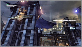 If you want to be sure you will be able to safely evacuate after each attack, you can consider using the smoke pellets #1, though you could also just use the Grapnel Gun to quickly return onto vantage points #2 or the roofs of the nearby buildings - Disable Penguins Communications Disruptors | Main story - Main story - Batman: Arkham City Game Guide