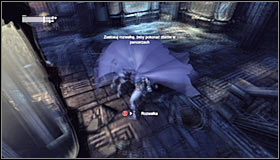 If you have chosen to get onto the upper ledge, you will now be able to attack the enemies by surprise #1 - Rescue Mister Freeze from Penguin in the Museum (part 2) | Main story - Main story - Batman: Arkham City Game Guide
