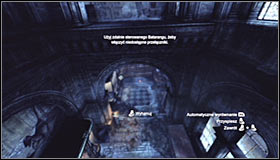Choose the Remote Controlled Batarang aim at the hole above the grate (left trigger) #1 and throw it (right trigger) - Rescue remaining undercover GCPD officers in the Museum | Main story - Main story - Batman: Arkham City Game Guide