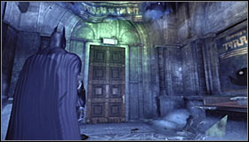 Head north and on your way you will come across one more weak wall #1 on which you have to use the explosive gel - Rescue remaining undercover GCPD officers in the Museum | Main story - Main story - Batman: Arkham City Game Guide