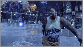 Head west and soon enough you should reach a wall of ice #1 - as you have probably guessed, you will have to use the explosive gel - Rescue remaining undercover GCPD officers in the Museum | Main story - Main story - Batman: Arkham City Game Guide