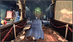 Now you can finish going west and afterwards use the Grapnel Gun to reach the upper balcony #1 - Confront Penguin in the Iceberg Lounge | Main story - Main story - Batman: Arkham City Game Guide