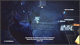 Face the northern building and start climbing #1, helping yourself with the Grapnel Gun - Follow assassin using tracker device to locate Ras al Ghul | Main story - Main story - Batman: Arkham City Game Guide