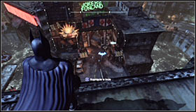 Before you is a well-known type of mission during which you will have to reach the assassin hideout by following the hints displayed on-screen - Follow assassin using tracer device to locate Ras al Ghul | Main story - Main story - Batman: Arkham City Game Guide