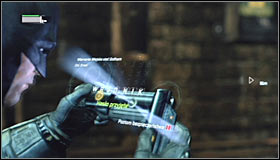 After youre done with them, take out the Cryptographic Sequencer and use it to hack into the nearby control panel #1 - Follow assassin using tracer device to locate Ras al Ghul | Main story - Main story - Batman: Arkham City Game Guide