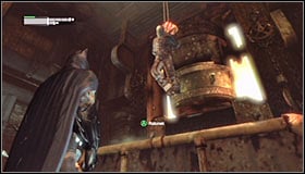 Carefully approach the enemies standing south of here - Infiltrate the Steel Mill (part 2) | Main story - Main story - Batman: Arkham City Game Guide