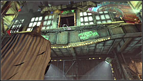 The three others enemies are best eliminates from above #1, though you can also use your creativity and for example use the Disruptor on their guns - Locate Joker in the Steel Mill | Main story - Main story - Batman: Arkham City Game Guide