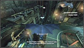 Start off by heading onto the vantage points on the left #1 - Climb the observation deck to stop Protocol 10 | Main story - Main story - Batman: Arkham City Game Guide