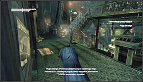 Move in onto the first sniper mentioned above and silently take him down #1 - Climb the observation deck to stop Protocol 10 | Main story - Main story - Batman: Arkham City Game Guide