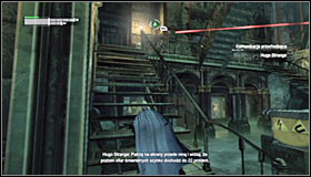 After eliminating the second sniper, head even further to the south, but dont walk through the mined south-east corner, instead turn right and use the stairs #1 - Climb the observation deck to stop Protocol 10 | Main story - Main story - Batman: Arkham City Game Guide