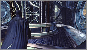 Head forward and afterwards left, reaching the northern wall of the Miracle Tower - Climb the observation deck to stop Protocol 10 | Main story - Main story - Batman: Arkham City Game Guide