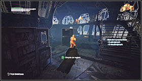 The guards inside the Security Control Center can be eliminated in a variety of ways - Climb the observation deck to stop Protocol 10 | Main story - Main story - Batman: Arkham City Game Guide